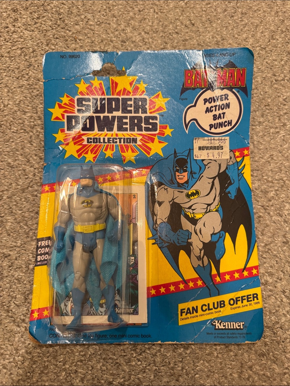 Kenner Batman Super Powers Collection Action Figure - Blue/Grey vintage 1985